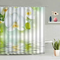 Kamen tuš za zavjese vode bambusove cvijeće vodootporne kupaonice zidne zavjese zavjese zaslon za kućni dekor