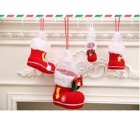 Božićne poklon torbe bombone Boodes Favorits Xmas Boots Čarape Santa nacrtač torbica držača stola centralice
