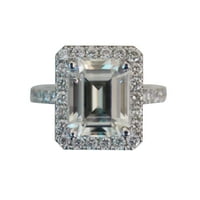 Luksuzni kvadrat Rightstone Girsther prsten za prsten za vjenčanje EngageBoyst nakit poklon bakreni