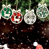 Biplut božićno drvce Privjesak razne slatke viseće zvijezde u šupljim visećim ormalnim okruglim drvenim