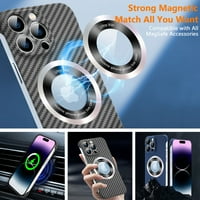 -Lion magnetska futrola za iPhone pro max, ultra tanka lagana karbonska vlakana tekstura bez udarca