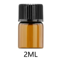 Amber mini staklena boca mala esencijalna boca ulja za parfem DIY unutrašnji utikač 2ml