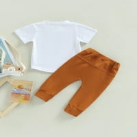 MA & Baby Toddler Baby Boys Trackiots majica kratkih rukava TOP i jogger hlače Ljetna odjeća