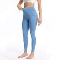 Ženske ultra fine četkane joge sa džepovima visoki struk i tanki fitnes sportske hlače joge hlače za