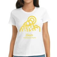Nacionalni park Zion Utah minimalistička retro grafička majica