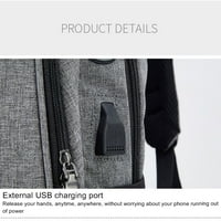 Ruksaci za srednjoškolsku putničku torbu sa USB punjenjem porta i kablovski otvor Čvrsta boja crna crna