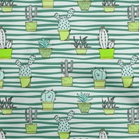 Onuone pamučne svilene teal zelene tkanine kaktus šivaći zanatske projekte Tkanini otisci na širokoj