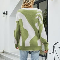 GUZOM džemper za žene na prodaju - džemperi za žene Trendi gumb vrhovi novih dolazaka zelene veličine