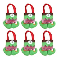 Crtani božićni prijenosni bomboni za bombone ELF stopala uzorak torbica poklon torba za kućnu zabavu