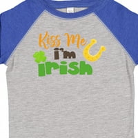 Inktastični dan Saint Patricki, poljubi me, ja sam irski poklon malih dječaka ili majica malih djevojčica
