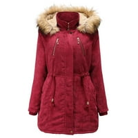 Zuwimk jakne za žene, ženski klasični fit s dugim rukavima, puni pauze s punim zatvaračem crvena, xxl
