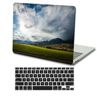 Kaishek Hard Case Shell Cover Compatibible MacBook Air s mrežnom ekranom TOUCH ID TIP C + Crni poklopac
