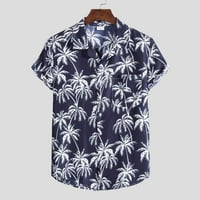 pamuk Regularna fit kratki rukav Ležerna havajska majica za muškarce