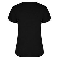 Gaecuw Peplum vrhovi za žene Bluze s kratkim rukavima T / košulje u pulover TEES T-majice Čvrsti vrhovi