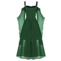 Haljine za žene Ležerne prilike, Ljetne haljine, Off-the-ramena Čvrste casual haljine Dužina lakta, Green, L