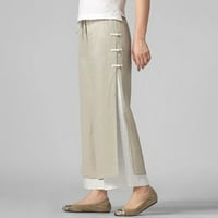 Durtebeua ravne hlače za žene visoka struka lagane labave ležerne široke pantalone za noge duge hlače