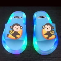 Toddler Kids Boys Girls moderan crtani svjetlo unutarnji vanjski papuče za klizanje tuš kabine 2-5Y