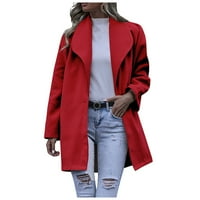 Moderna jakna za žene Cardigan Otvoreni džemper s dugim rukavima Labavi kaputi Mid Duljina odjeća