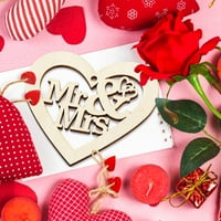 Love Love Valentinovo viseći ukras šuplje drva čip drvena rezbarija srčana festivalskog festivala ukras