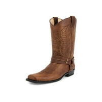 Gomelly Womens Western Boot Wide-Calf Vintage Booties Kolene High Riding čizme Chunky Heel Winter Cipele