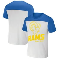 Muška kolekcija NFL Darius Rucker Fantics White Royal Los Angeles Rams Colorblocked majica