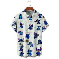 Disney Lilo & Bowtch majica Džepni džep kratkih rukava Havajska majica, Disney Lilo & Stitch Havajski majica Dolje majica za djecu odrasli