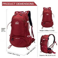 Aveler 36L Unizirajući ruksak visokih performansi sa integriranim kišnim poklopcem za planinarenje kampova