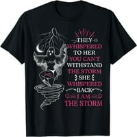 'M The Storm Tattoo ratnik ružičaste vrpce Žene dojke Majica Crni Medium