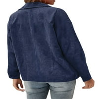 Gureui ženski blažeri, ležerna boja lapela na otvorenom prednjom dvostrukom grudnom kostim jaknom dugih