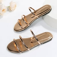 Papuče zpanxa za žene nove modne svijetle remenje u boji ravne sandale Flip flops za žene zlato 39