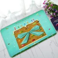 Pozdravna kartica Sretan rođendan Šareni kolač Dobrodošli Doormat kupatila prostirke ulazne ruske Podne