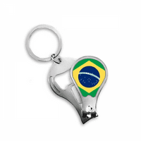 Brazil Nacionalna zastava Južna Amerika Država Fingnernail Clipper Rezač otvarač Ključ lančani makaza