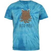 Hobotnica oktobar-puss mačka smiješna muška majica Heather MD