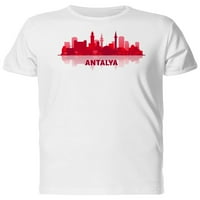 Crvena silueta gradske majice Antalya Muškarci -Mage by Shutterstock, muško 4x-Large