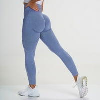 Ženske joge hlače Capri gamaše čista boja, sportsko spajanje sportove fitness joga gamaše trčanje high-struk vježbanje nogu atletske hlače Tržeće tajice svjetlos