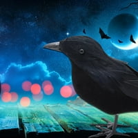 Ukrasi za Halloween Crow, realne crne pernate vrane Životni gavrani za dvorištu TREE Garden Patio