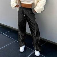 ManXivoo teretni hlače Žene Žene labave teretne hlače Retro Multi džep Niska struka Konzerca za kockicu