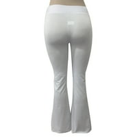 Simu ženske ležerne duge hlače zvona na dnu elastičnosti hlače modne solidne ženske gamaše hlače strijeljene
