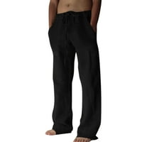 Black Tuxedo pantalone za pantalone za muškarca muške casual svakodnevne čvrste hlače pune dužine Hlače
