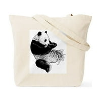 Cafepress - gigantska panda torba - prirodna platna torba, Torba za trbuhu
