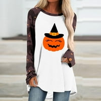 Žene Ležerne prilike sa dugim rukavima na dugim rukavima Labava bluza Halloween tiskane majice Hot8SL4869030