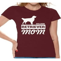 Awkward stilovi Ženska zlatna retriverjska mama grafička majica vrhova ljubitelja pasa