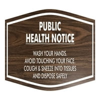 Zamišljena javna zdravstvena zaštita Molimo oprajte svoje ruke znakova - velika 4,5x9