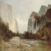 Thomas Hill Yosemite Bridal Veil Falls - Platno ili štamparska zidna umjetnost