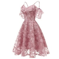 Ženska modna ležerna odjeća Set odjeće Vintage čipka princeza haljina cvjetne ljuljačke zabave Žene