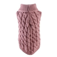 Seyurigaoka pas turtleneck džemper Twist pletiv dizajn, jednostavna čvrsta boja za toplu zimsku odjeću
