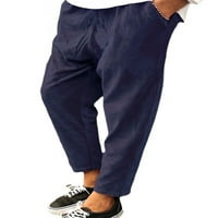 Nivieer Muške opreme elastične struke Muškarci Bookeri Slobodne pantalone, visoke struk joge ravno ležerne