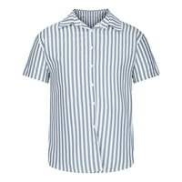 Ljetna košulja za muškarce Muška prugasta majica Havaji Slim Fit Majica s kratkim rukavima Plaža Odmor