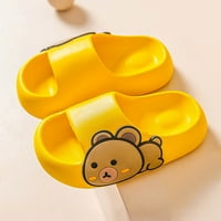 Dizačljivi crtani non kliznite debeli dno ležerne papuče od zečeva slatke bebe djevojke cipele žute