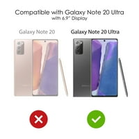 Distinconknk Clear Shootfofofofofoff Hybrid futrola za Galaxy Note Ultra - TPU Bumper Akrilni zaštitni